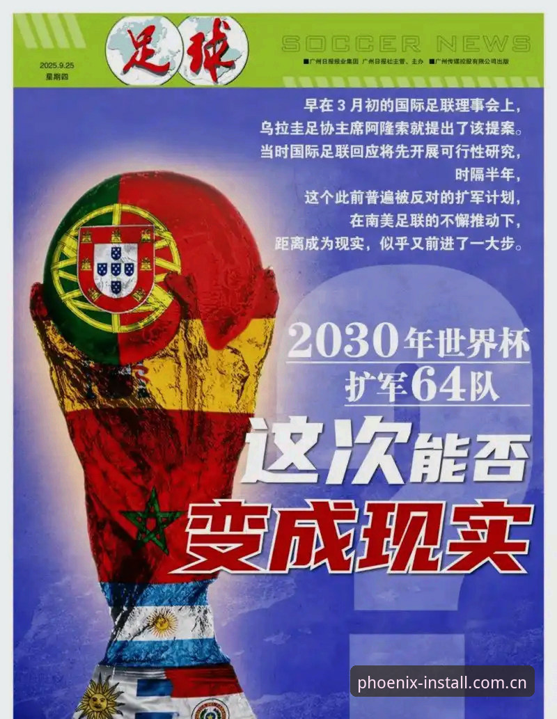 世界杯扩军至66队最新动态：2030年或迎史上最大规模变革，中国男足迎绝佳契机
